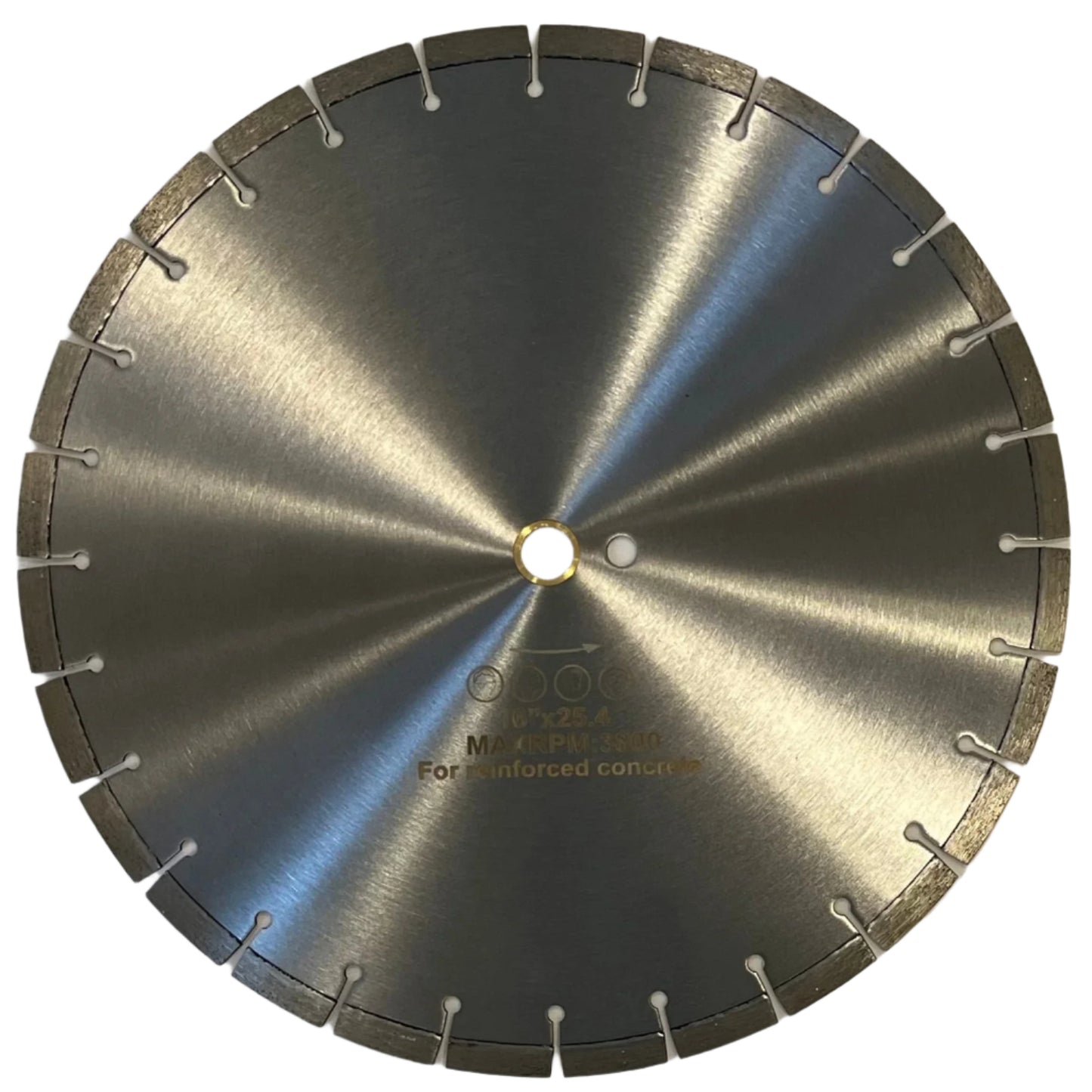 Diamond Cutting Blade: 16″ High Performance – Reinforced Concrete (Wet/Dry)