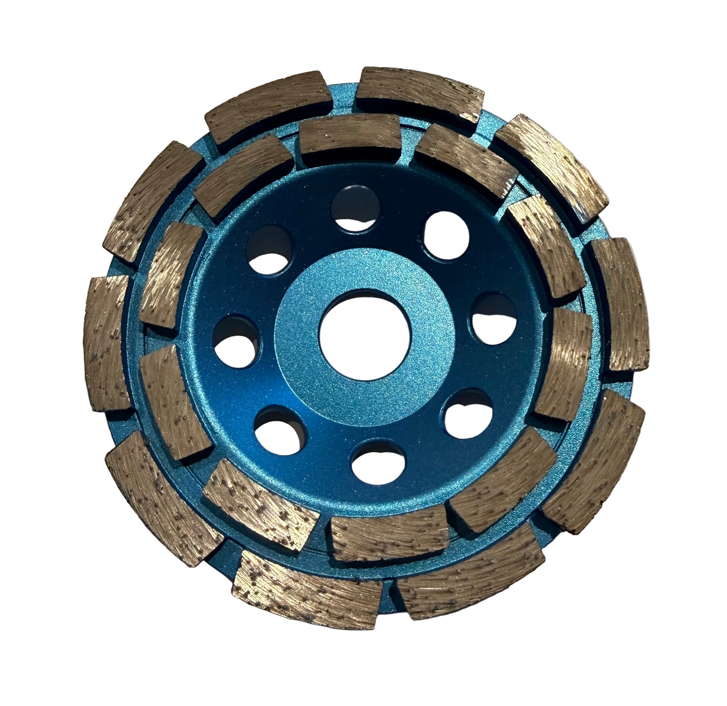 Concrete Grinding Wheel, 5” (125mm) 20/25 -Soft Bond Double Row for Granite, Marble, Concrete,Masonry, Stone.