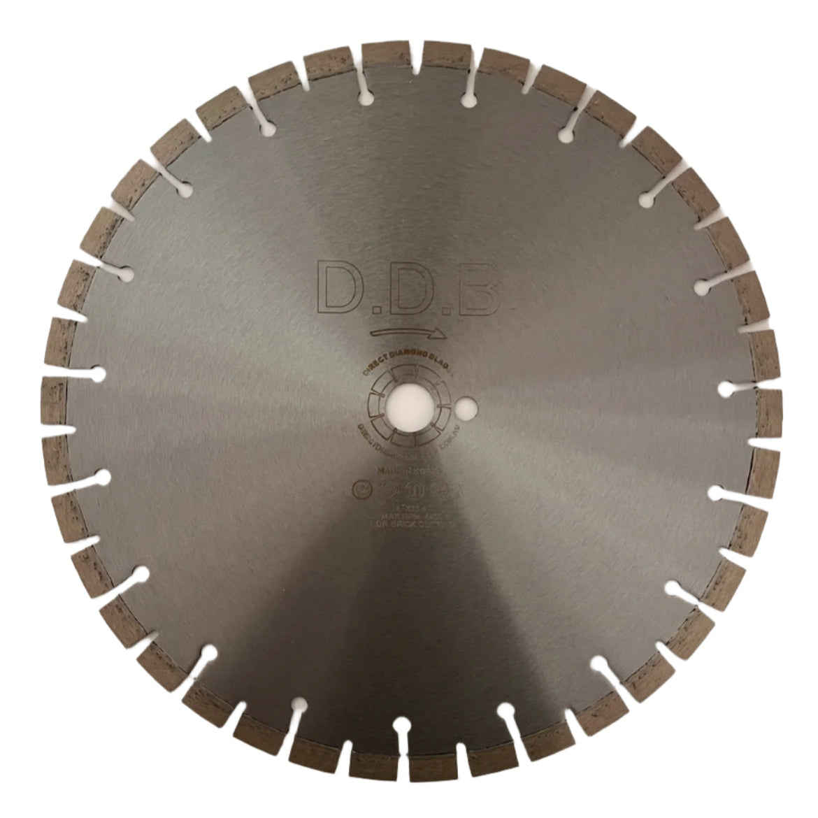 Diamond Cutting Blade: 14” 15mm Segments – Brick & Hard Material (Wet/Dry)