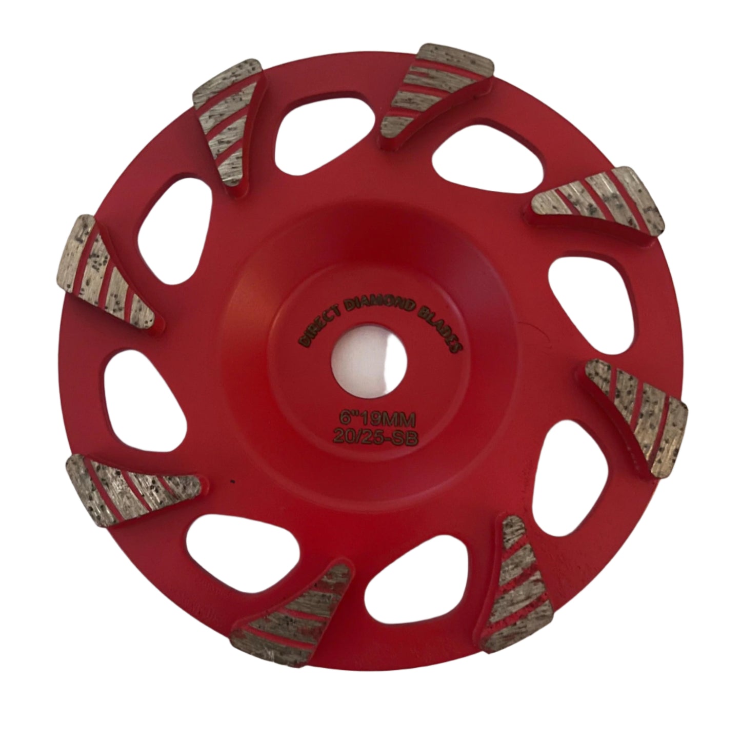Diamond Cup Wheel: 6" 8 Segment Universal Cup Wheel 16/20# Magic (Soft Bond)