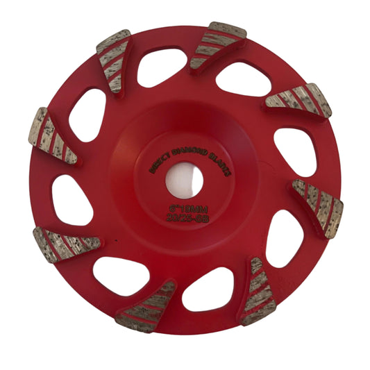 Diamond Cup Wheel: 6" 8 Segment Universal Cup Wheel 16/20# Magic (Soft Bond)