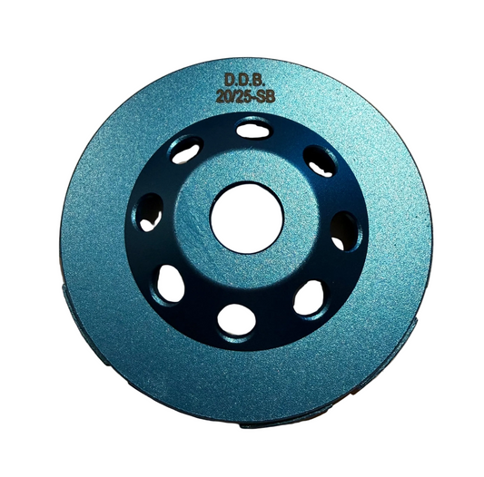 Concrete Grinding Wheel, 5” (125mm) 20/25 -Soft Bond Double Row for Granite, Marble, Concrete,Masonry, Stone.