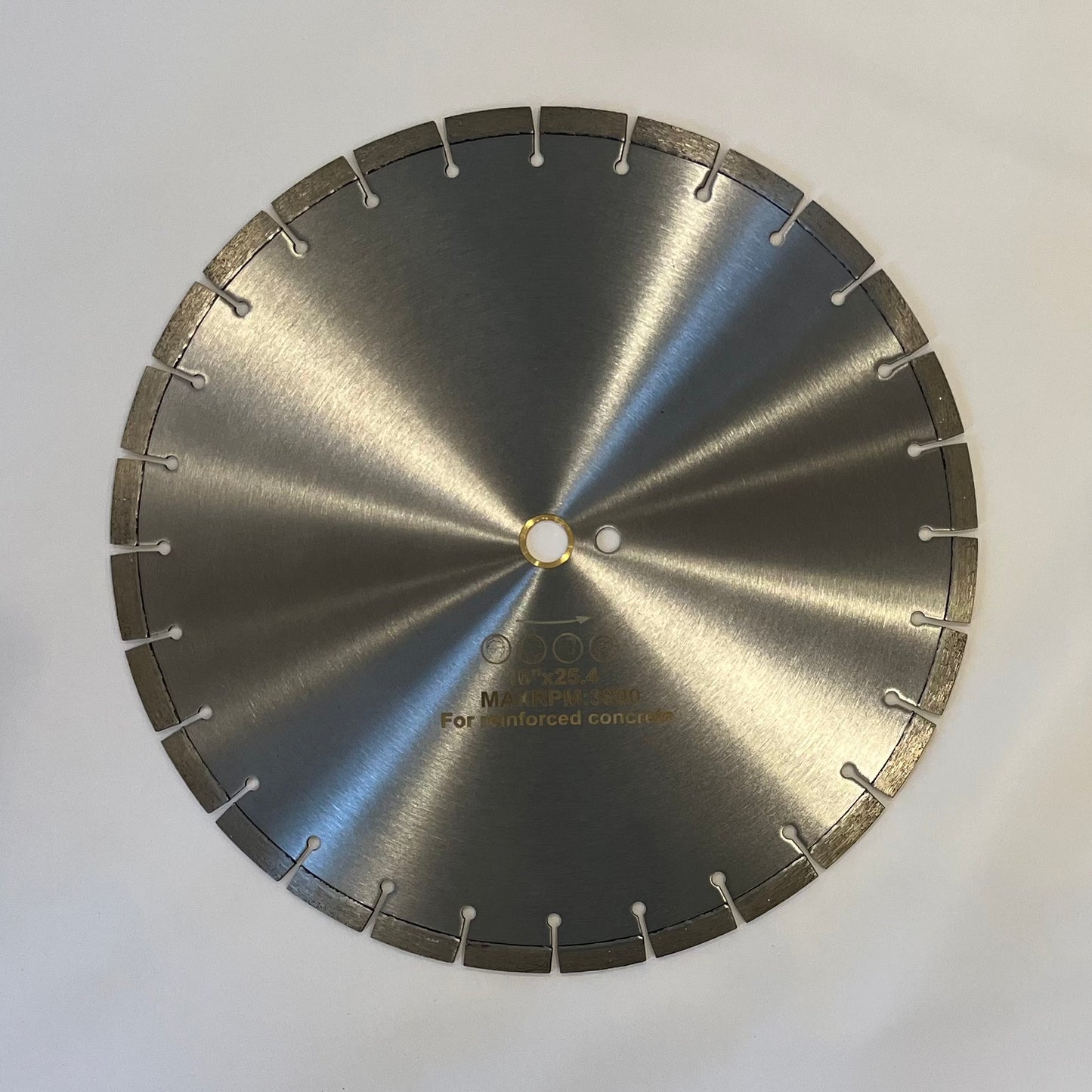 Diamond Cutting Blade: 16″ High Performance – Reinforced Concrete (Wet/Dry)