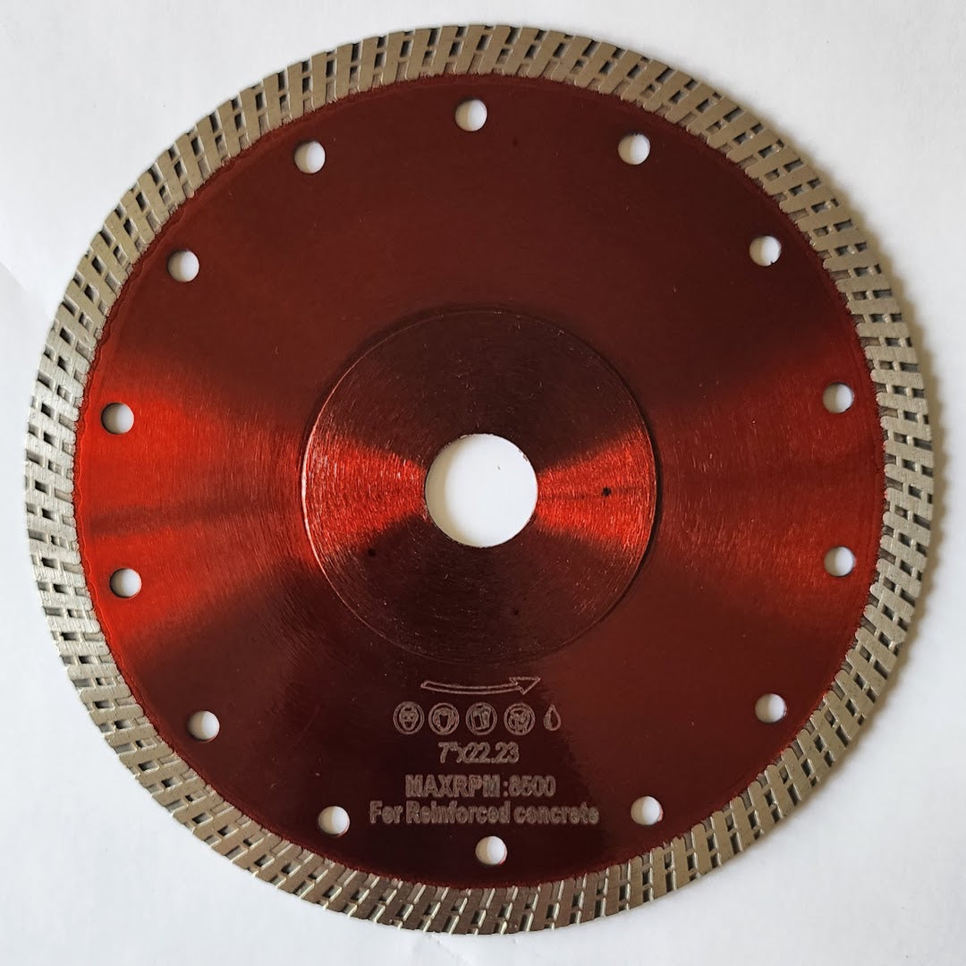 Turbo Diamond Blade: 7" for Masonry and Reinforced Concrete (wet/dry)