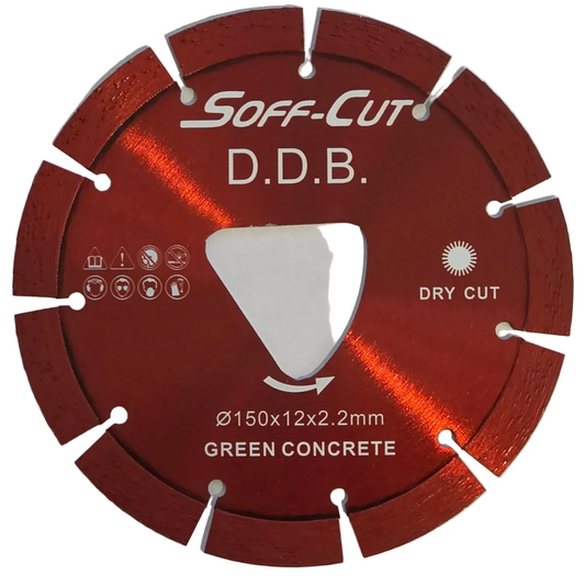 Soff-Cut Green Concrete Diamond Blade 150mm 6",Made in Korea.