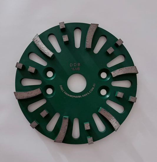 Diamond Grinding Plate 10″ (250mm) 16# Medium Bond 18-Dual Segment (10mm thickness)