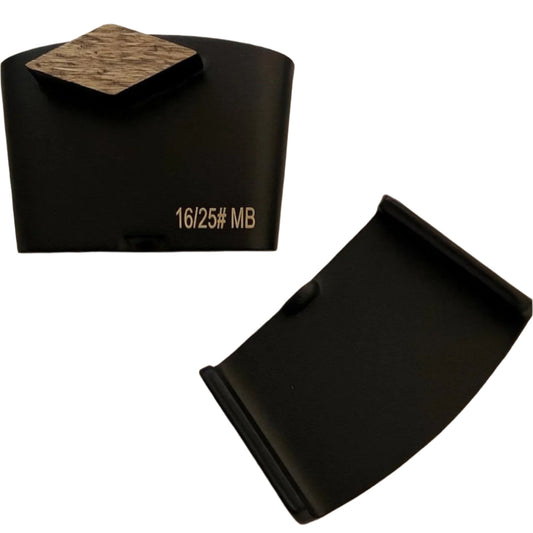 HTC set: 12mm 120/150# Soft Bond Single Shark Diamond Segments Pkg. 9. Black